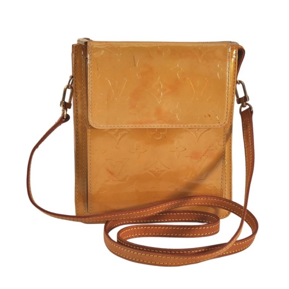 100% Authentic Louis Vuitton Vernis Mott Caramel Crossbody Bag M91136